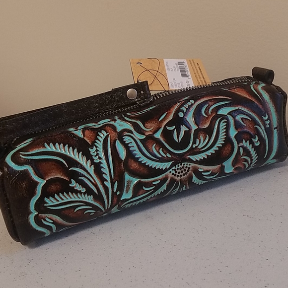 Patricia Nash isla tooled turquoise NWT - Picture 3 of 8